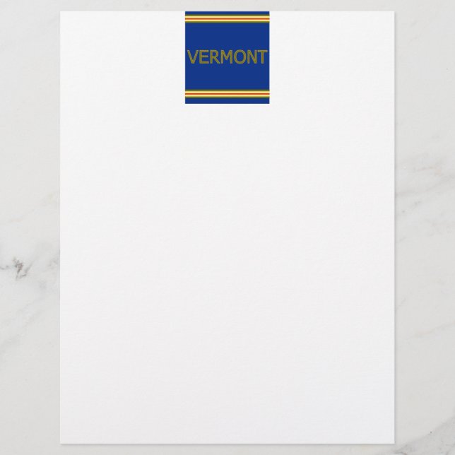 Vermont 8,5 tum x 11 tum Letterhead (Framsida)