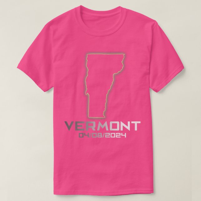 Vermont America Astronomy otal Solar Eclipse 2024 T Shirt (Design framsida)