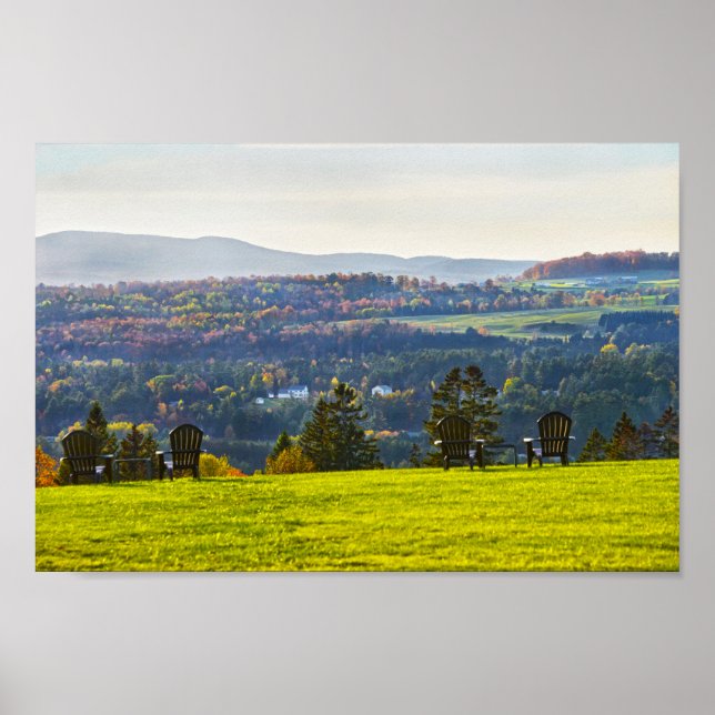 Vermont Autumn Evening View Poster (Framsidan)