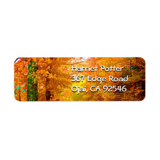 Vermont Autumn liggande Returadress Etikett