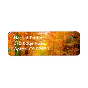 Vermont Autumn liggande Returadress Etikett