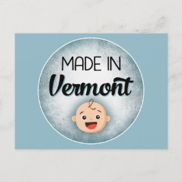 Vermont Baby Funny Blue New Boy-vykort Vykort
