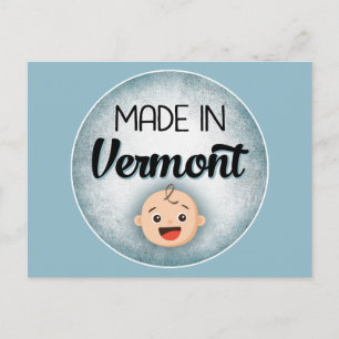 Vermont Baby Funny Blue New Boy-vykort Vykort