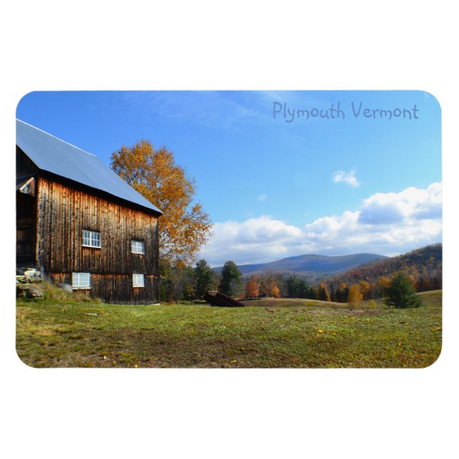 Vermont Barn and View Magnet (Horisontell)