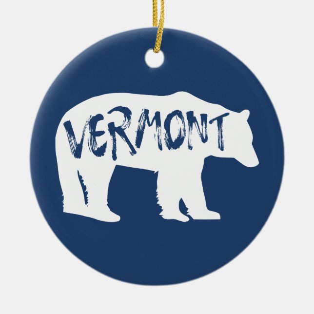 Vermont Bear Julgransprydnad Keramik (Framsidan)