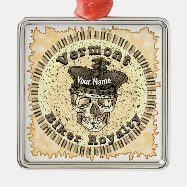 Vermont Biker Julgransprydnad Metall (Framsidan)