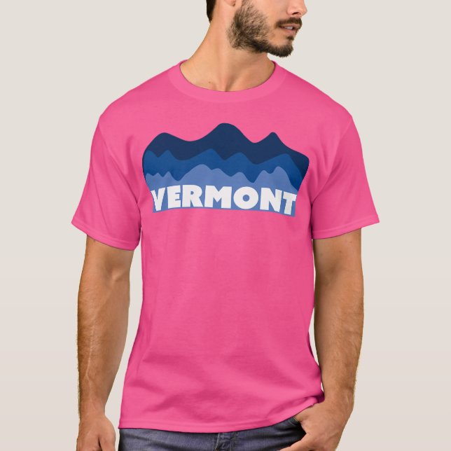 Vermont Blue Mountainscape aktivt T Shirt (Framsida)