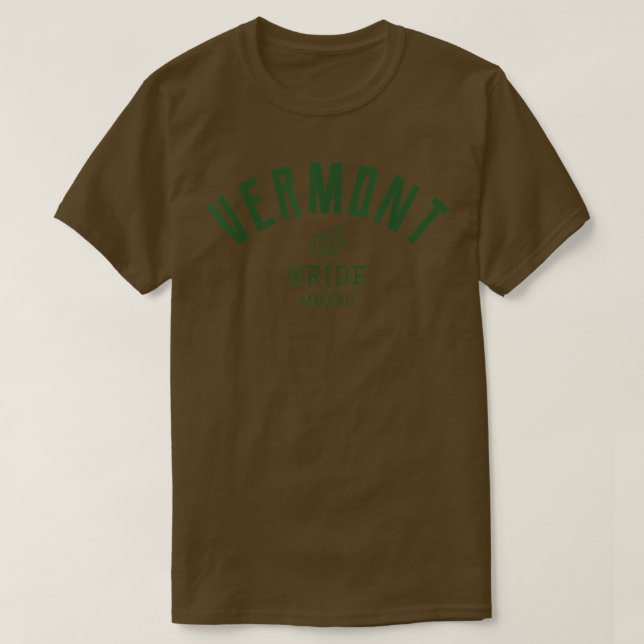 Vermont Brud  Möhippa  För bruden   T Shirt (Design framsida)