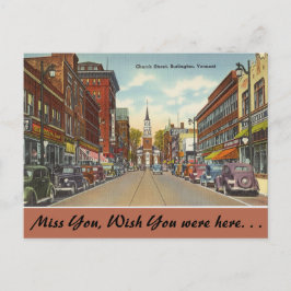 Vermont, Church Street, Burlington Vykort