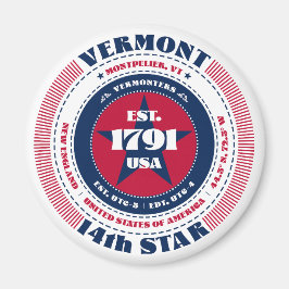 Vermont Circle Typography Souvenir Magnet