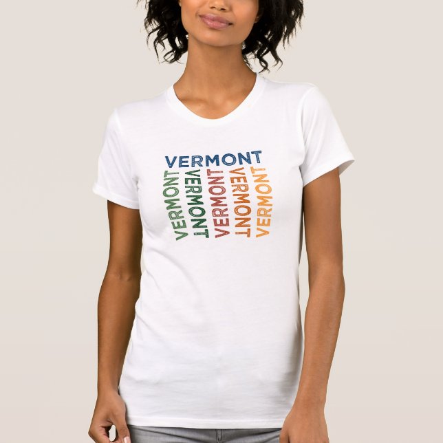 Vermont Cute Colorful T Shirt (Framsida)