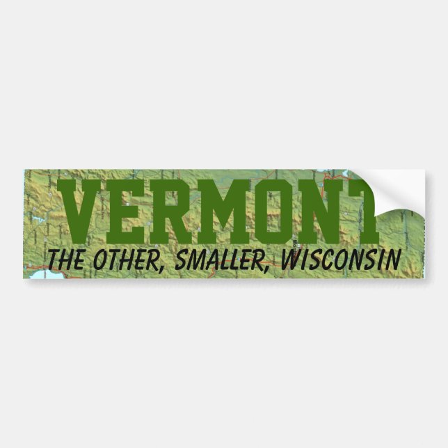 Vermont: Den annan mindre Wisconsin Bildekal (Framsidan)