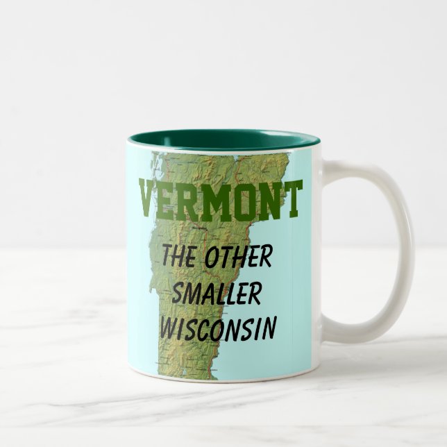 Vermont: Den annan mindre Wisconsin Två-Tonad Mugg (Höger)