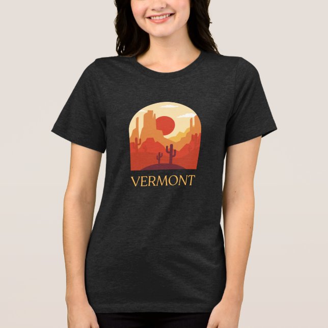  Vermont: Desert Oasis T Shirt (Framsida)