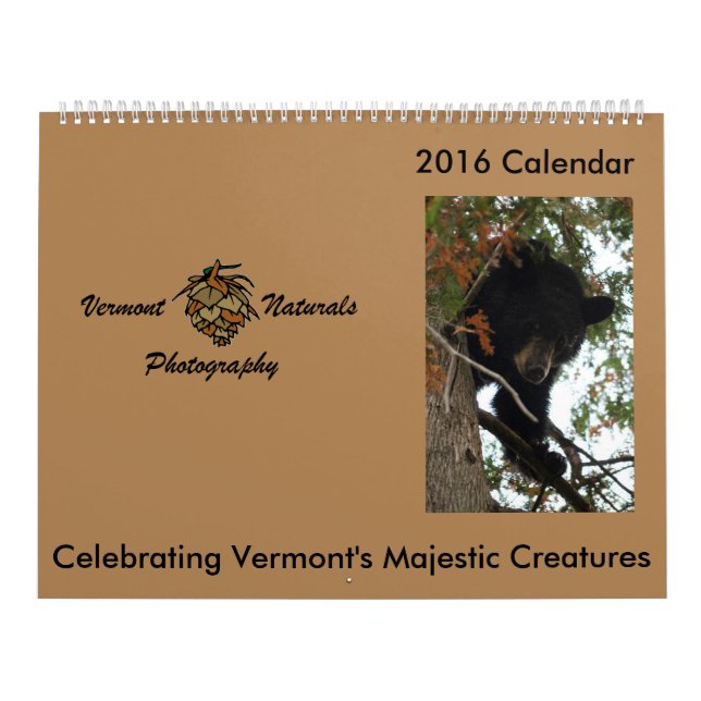 Vermont djurliv kalender (Omslag)