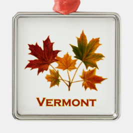 Vermont Fall Foliage - Maple Löv Julgransprydnad Metall