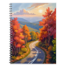 Vermont Fall Foliage Watercolor Landscape