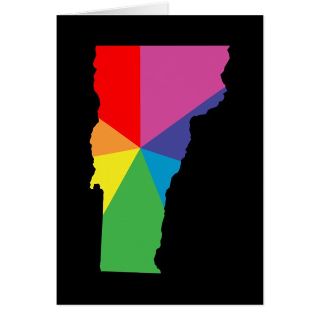 vermont färg sprängning hälsningskort (Framsidan)