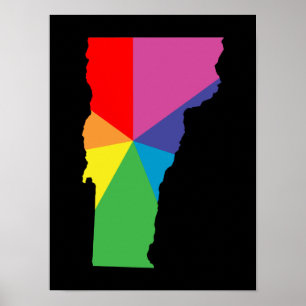 vermont färg sprängning poster