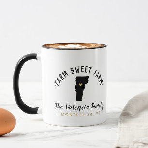 Vermont Farm Sweet Farm Family Monogram Mugg