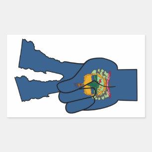 Vermont Flagga, Fredstecken Rektangulärt Klistermärke