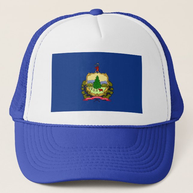 Vermont Flagga Hat Keps (Framsida)