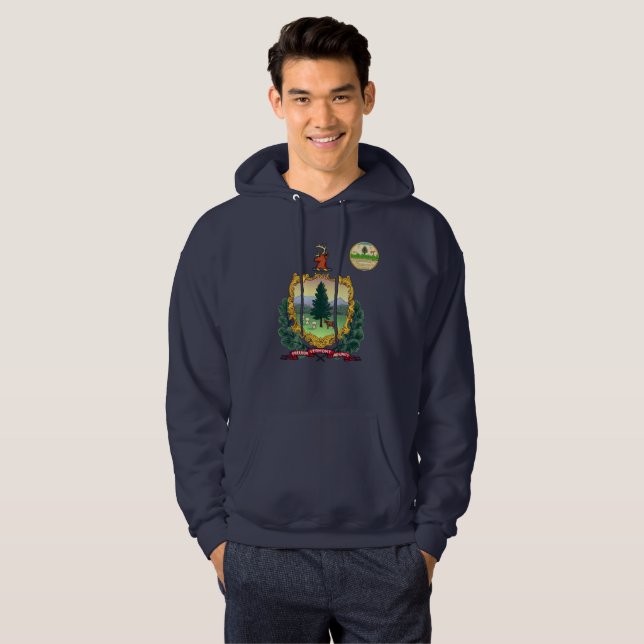 Vermont flagga hoodie (Hel framsida)