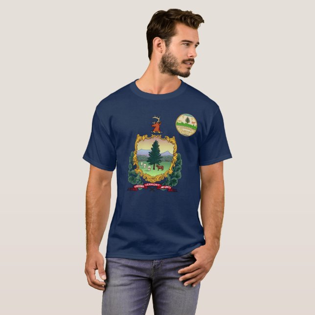 Vermont flagga t shirt (Hel framsida)