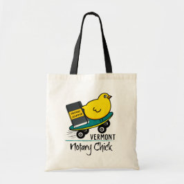 Vermont för Mobile Notary Chick Riding Skateboard Tygkasse