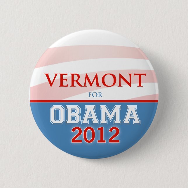 VERMONT för Obama 2012 Knapp (Framsida)