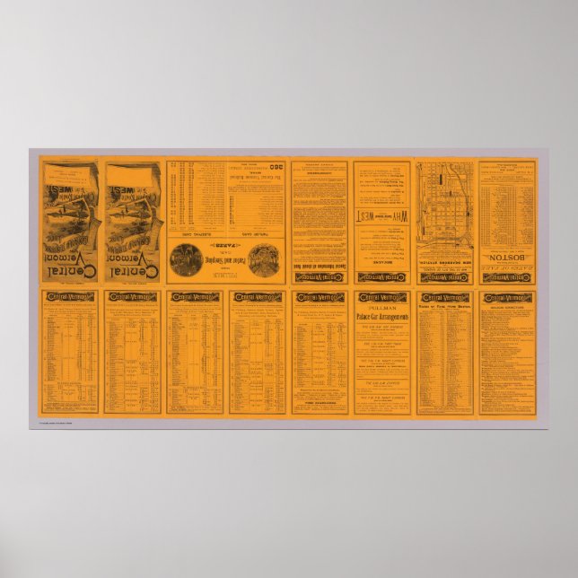 Vermont för textsida, stor trunklinje poster (Framsidan)