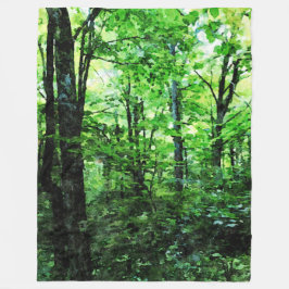 Vermont Forest i Sommaren Fleecefilt