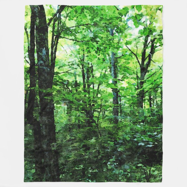 Vermont Forest i Sommaren Fleecefilt (Framsidan)