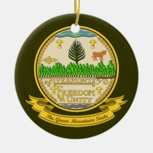Vermont förseglar julgransprydnad keramik