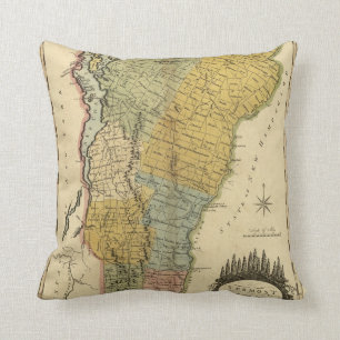 Vermont, från faktisk undersökning - Vintage 1814 Kudde
