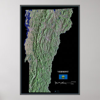 Vermont från rymdsatelliten poster