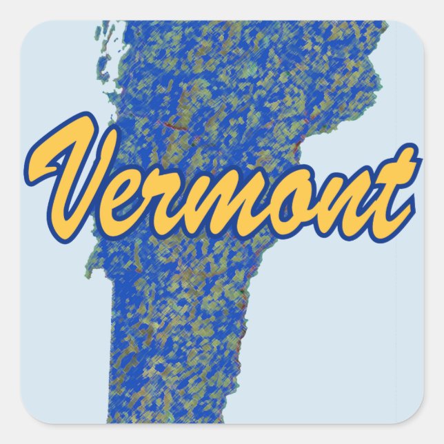 Vermont Fyrkantigt Klistermärke (Framsida)