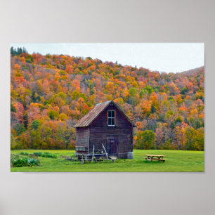 Vermont Garden Shed på hösten Poster