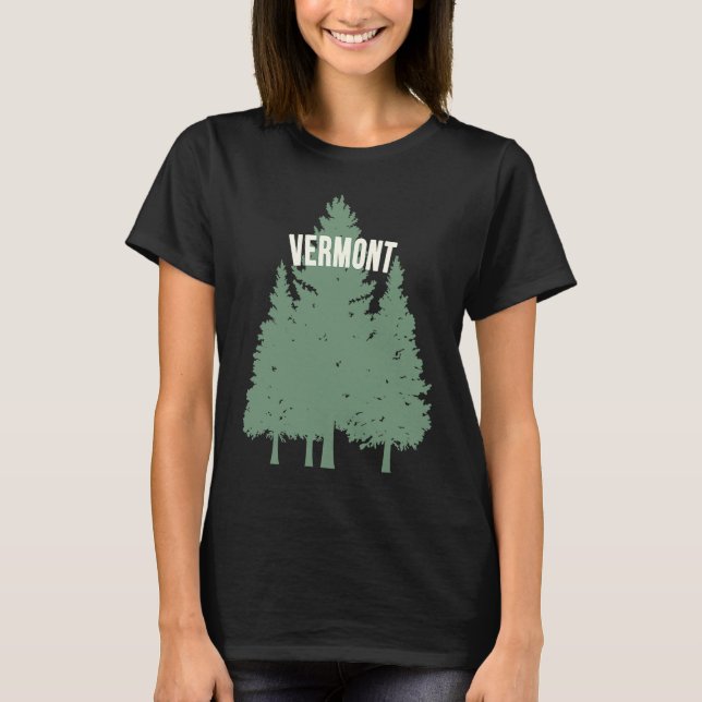 Vermont Gräs Träd T Shirt (Framsida)