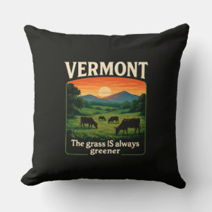 Vermont Gräset Är Alltid Grönare Roligt Sarksastis Kudde