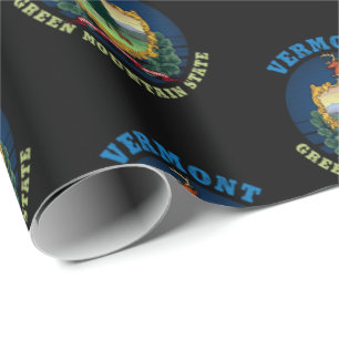 VERMONT GRÖN BERG STATLIG FLAGGA PRESENTPAPPER