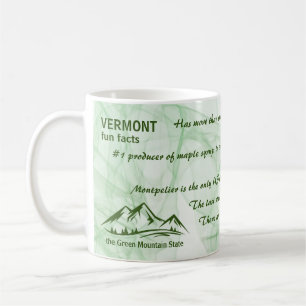 Vermont, Grönt Mountain State Roligt Facts Kaffemugg