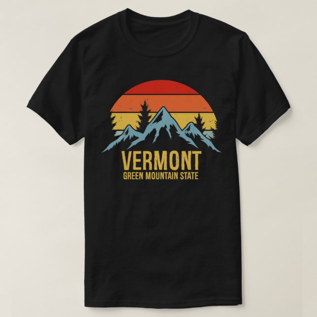 Vermont Grönt Mountain State T Shirt (Design framsida)