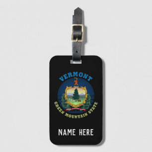 VERMONT GRÖNT MOUNTAIN STATLIG FLAGGA BAGAGEBRICKA