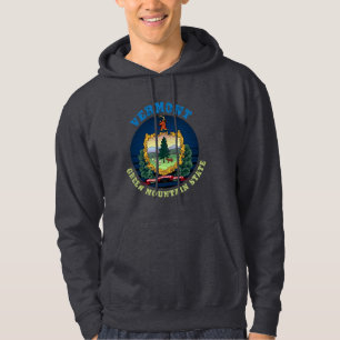 VERMONT GRÖNT MOUNTAIN STATLIG FLAGGA HOODIE