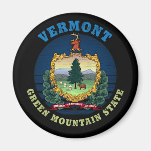 VERMONT GRÖNT MOUNTAIN STATLIG FLAGGA MAGNET