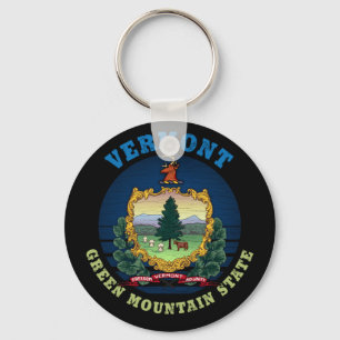 VERMONT GRÖNT MOUNTAIN STATLIG FLAGGA NYCKELRING