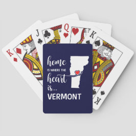 Vermont hem är där hjärtat finns casinokort