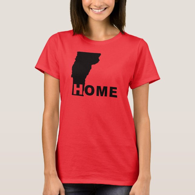 Vermont Hemifrån Från Stat T-Shirt Tees (Framsida)