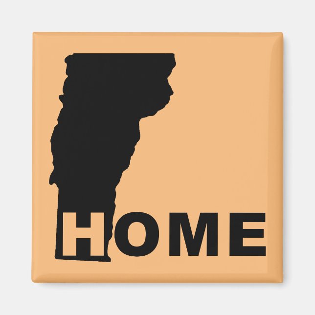 Vermont Hemmet Borta Från Stat Frysmagnet Magnet (Framsidan)